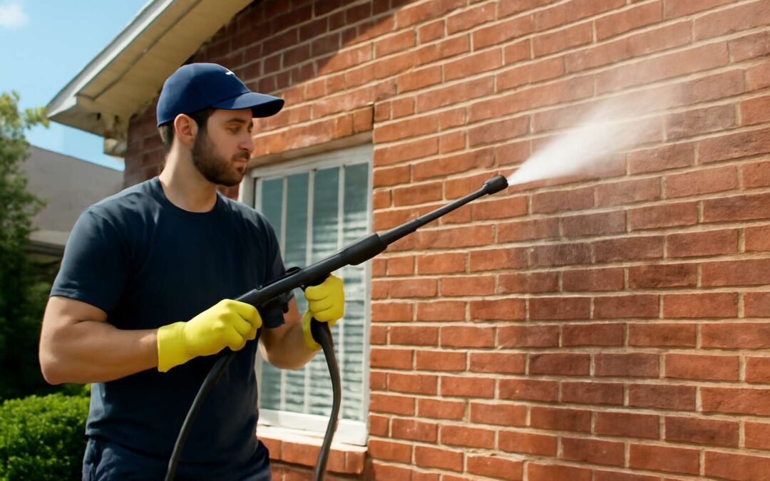 Boost Curb Appeal with high pressure cleaning house for a spotless exterior.