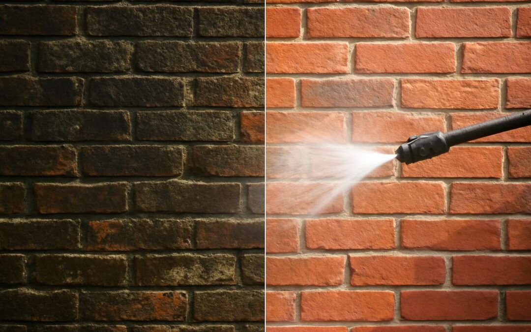 See the Difference: high pressure cleaning before and after turns grime into shine